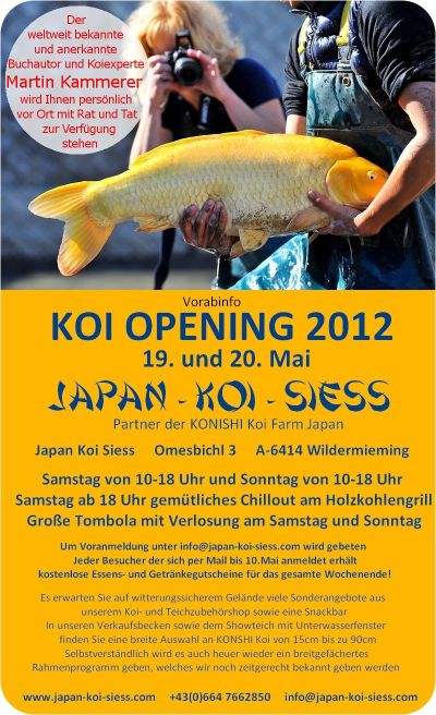 Koi Opening 2012 bei Teichbau Siess in Tirol